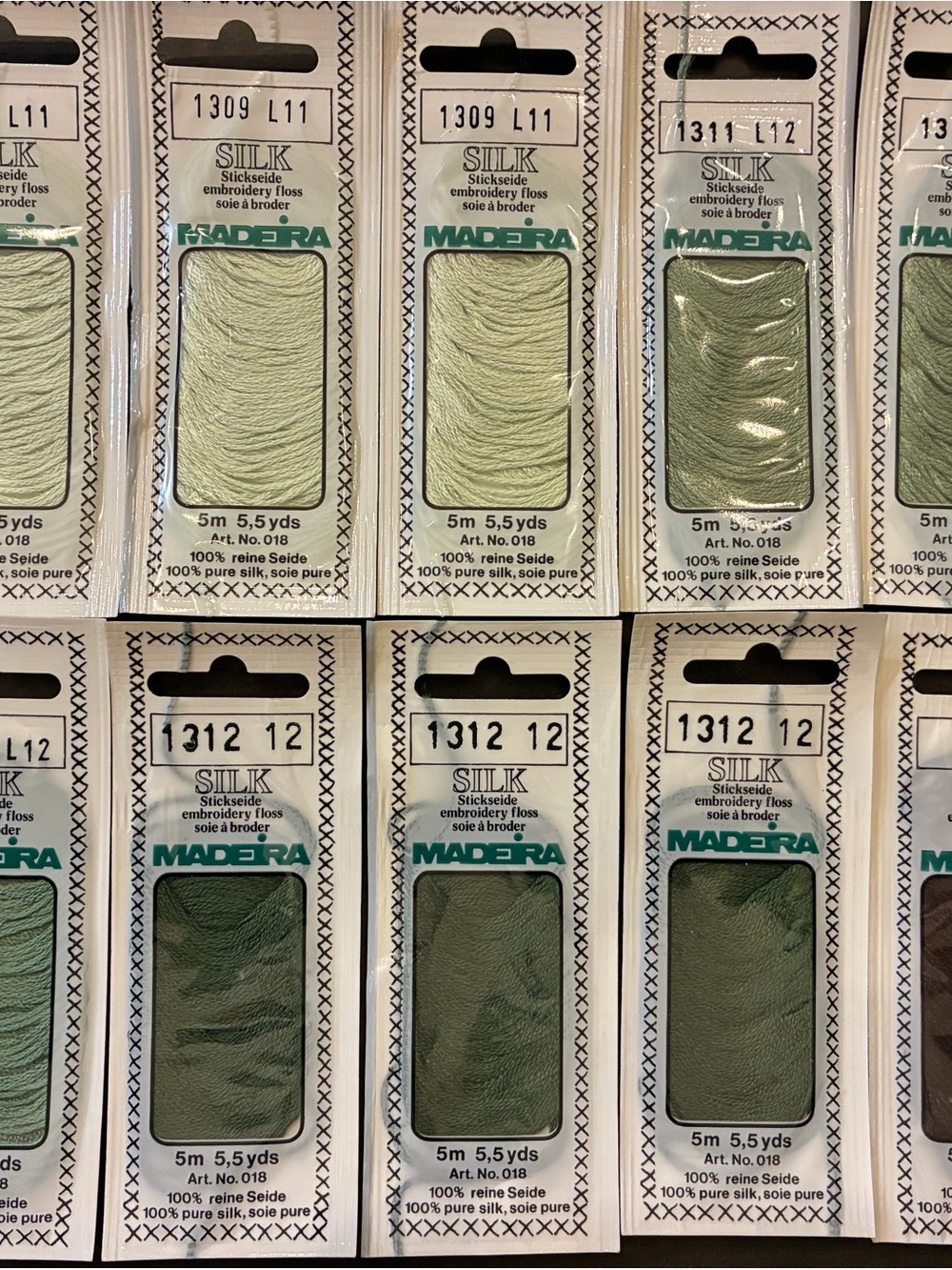 Madeira Silk Embroidery Floss Assorted Lot of 10